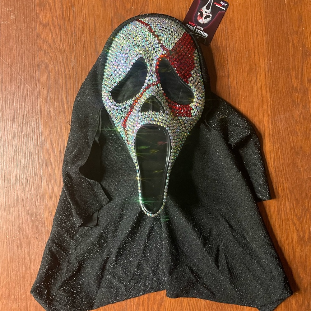New scream bloody ghost face rhinestone mask